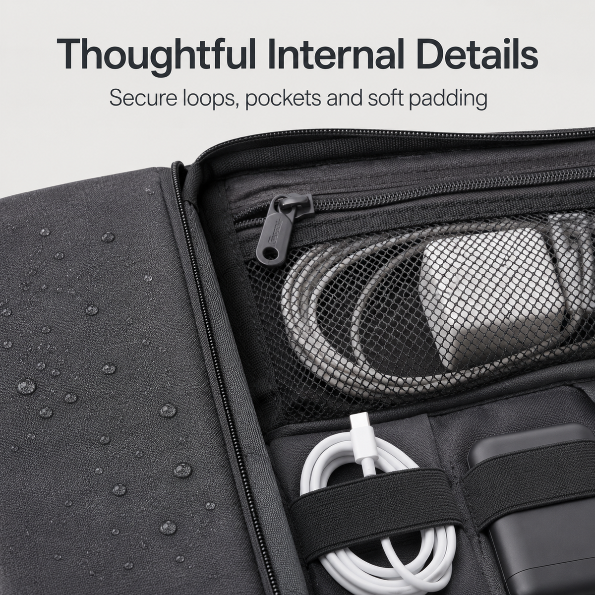 Portable Electronics Accessory Organiser Case
