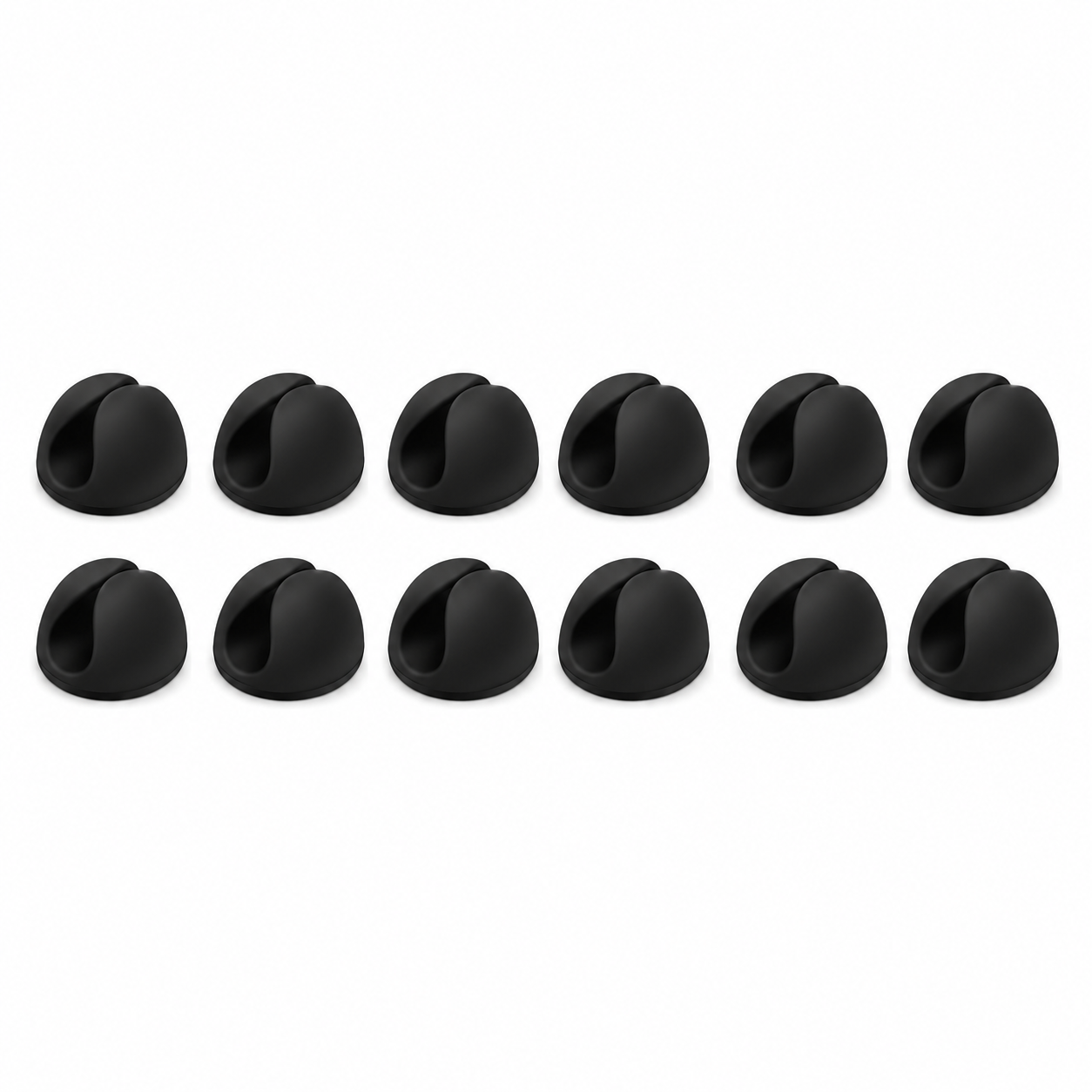 Under-Desk Silicone Cable Management Clips - 12 Pack