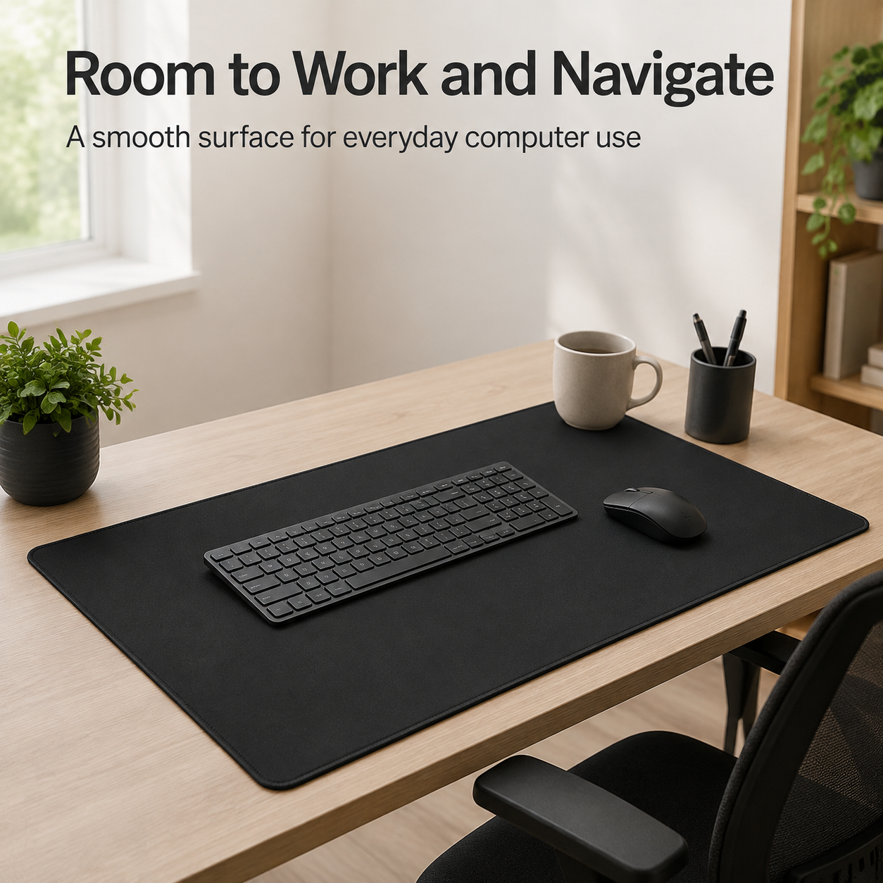 Large Non-Slip Mouse Mat - Black