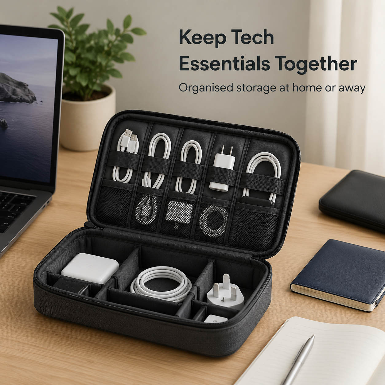 Portable Electronics Accessory Organiser Case