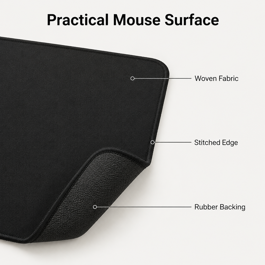 Large Non-Slip Mouse Mat - Black