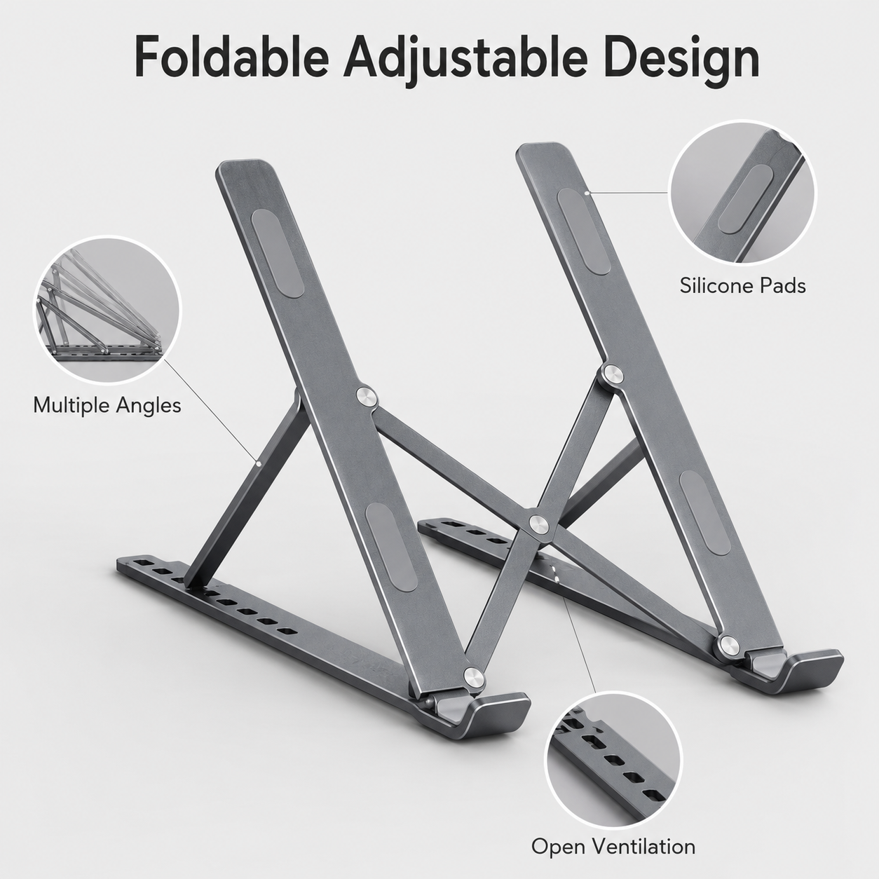 Foldable Adjustable Aluminium Laptop Stand