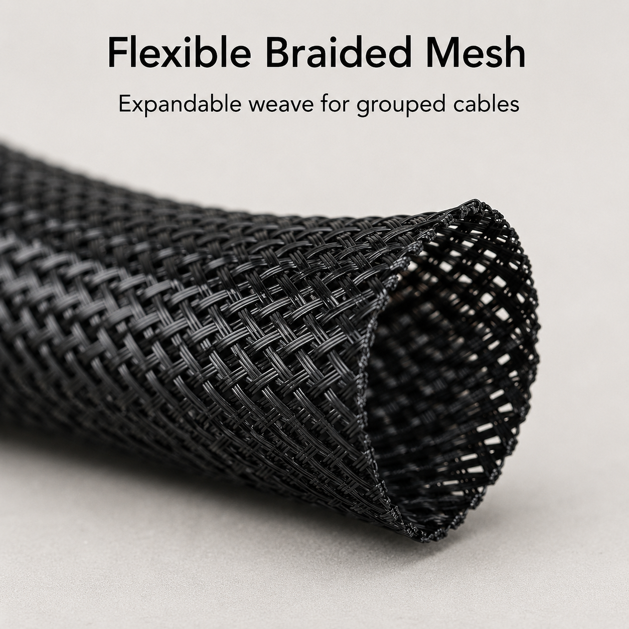 Expandable Braided Cable Management Sleeve - 1.5 m
